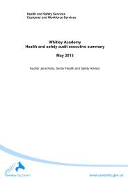 Audit Summary - Whitley Academy