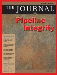 The Journal of Pipeline Integrity - Pipes & Pipelines International ...