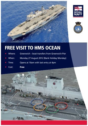 Free Visit to HMS Ocean - Old Royal Naval College