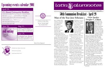 Spring 2001 - Cathedral Latin Alumni Association