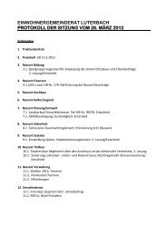 einwohnergemeinderat luterbach protokoll der sitzung vom 26. märz ...