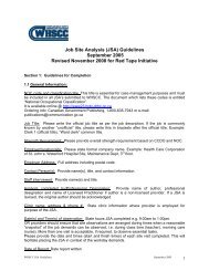 Job Site Analysis (JSA) Guidelines September 2005 Revised ...