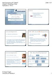 Web Engineering WT 2006/07 Chapter 2: Modeling of Web ...