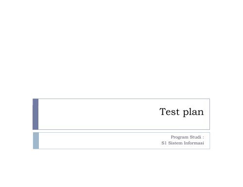 Test plan