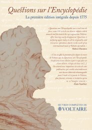 Questions sur l'EncyclopÃ©die - Voltaire Foundation