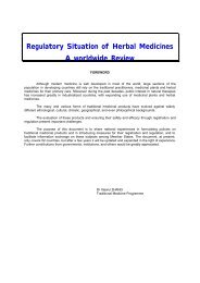 Regulatory Situation of Herbal Medicines A worldwide Review