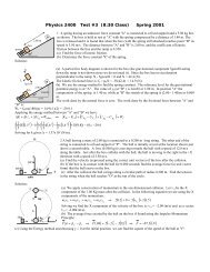 Physics 2400 Test #3 (8:30 Class) Spring 2001