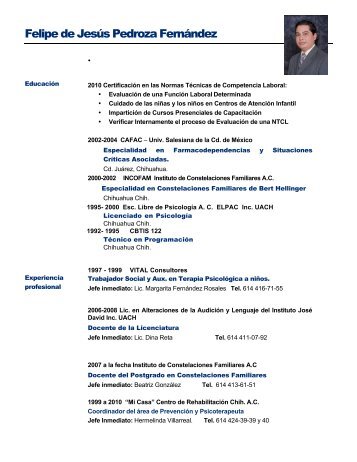 Psic. Felipe Pedroza FernÃ¡ndez - CUDD