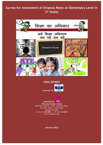 Dropout study 21 states - Sarva Shiksha Abhiyan