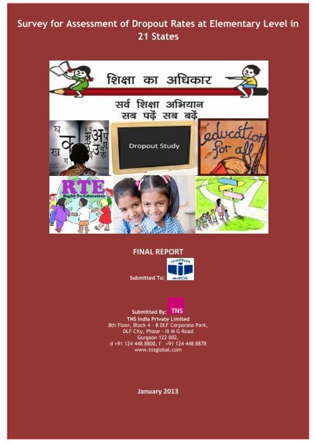 Dropout study 21 states - Sarva Shiksha Abhiyan