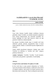 yezidilerinin yaÅam pratikleri ve kimlik algÄ±sÄ± - Mardin Artuklu ...