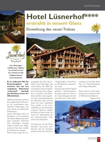 Hotel Lüsnerhof**** - und Wanderhotel in den Südtiroler Dolomiten