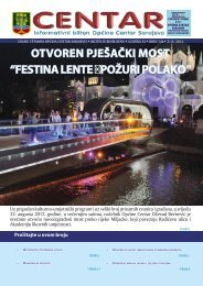 uReÄeNJe mANJih JAvNih POvRÅ¡iNA - OpÄina Centar