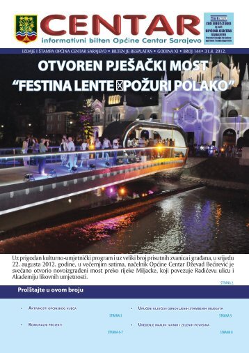 uReÄeNJe mANJih JAvNih POvRÅ¡iNA - OpÄina Centar