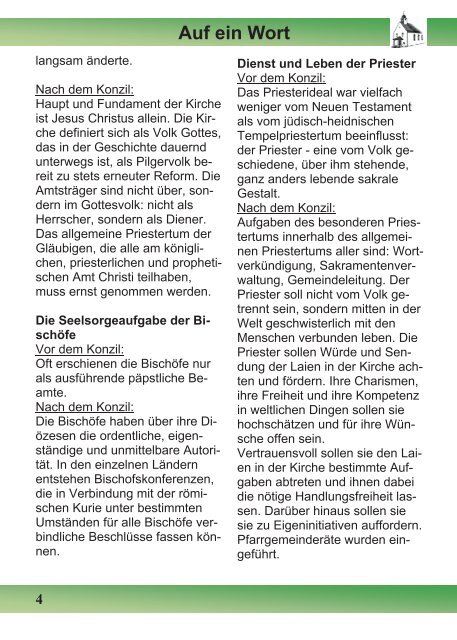 Pfarrbrief 2012 - St. Peter und Paul Unterleinleiter