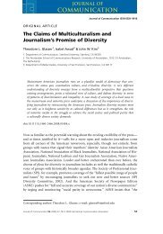 The Claims of Multiculturalism and Journalism's Promise of Diversity