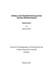 Aufbau und Charakterisierung eines Guinier-Diffraktometers