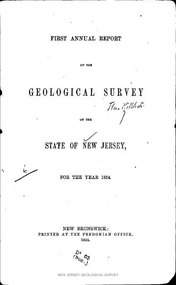 NJDEP - NJGS - First Annual Report of the Geological Survey of the ...