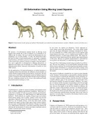 3D Deformation Using Moving Least Squares - Harvard University