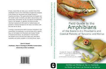 Field Guide to the Amphibians of the Eastern Arc Mountains ...of a