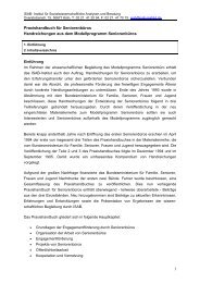 Praxishandbuch für Seniorenbüros Handreichungen ... - ISAB-Institut