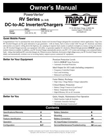 200510095 93-2144 RV Inverter-Charger Owner's Manual - Tripp Lite