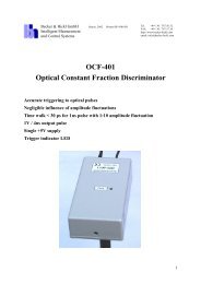 OCF-401 Optical Constant Fraction Discriminator - Becker & Hickl