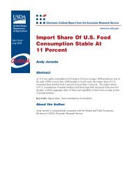 Import Share Of U.S. Food Consumption Stable At 11 Percent
