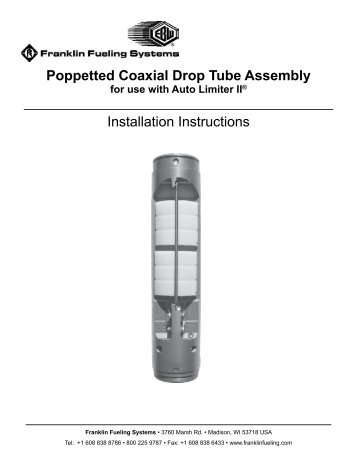 Poppetted Drop Tube with Autolimiter - Franklin Fueling Systems