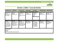 QUADRO DE HORARIO DIREITO 1 2013.pdf - Uniarp