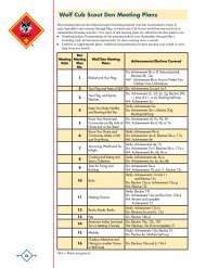 Wolf cub scout den Meeting Plans - Gamehaven Council