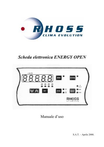 Manuale Energy Open - Rhoss