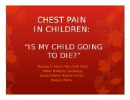 CHEST PAIN IN CHILDREN: - Maine Chapter of the American ...