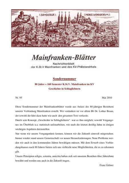 Sondernummer - Mainfranken zu Bamberg