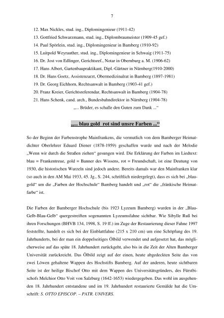 Sondernummer - Mainfranken zu Bamberg