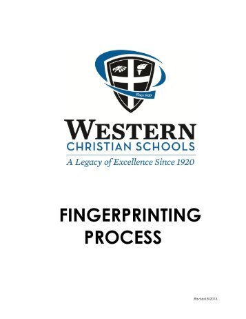 live scan fingerprinting process - Western Christian Schools