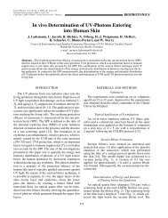 In vivo Determination of UV-Photons Entering into Human Skin