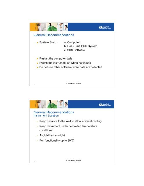 System Introduction Applied Biosystems 7300 &7500 Real ... - CRN2M