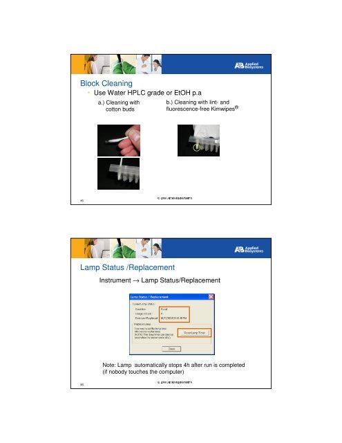 System Introduction Applied Biosystems 7300 &7500 Real ... - CRN2M