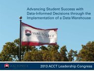 Advancing Student Success with Data-Informed Decisions ... - ACCT