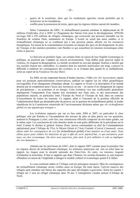 60e session nationale (2007-2008) Rapport prÃ©sentÃ© par le ... - IHEDN