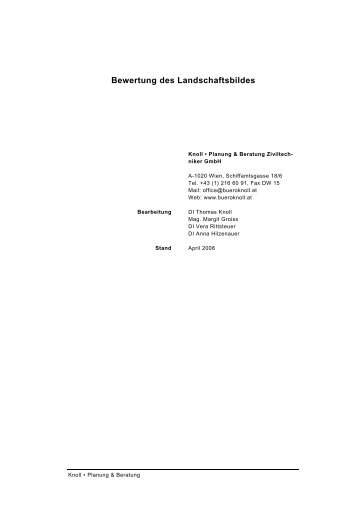 Knoll T. et al. (2008): Bewertung des Landschaftsbildes - Knollconsult