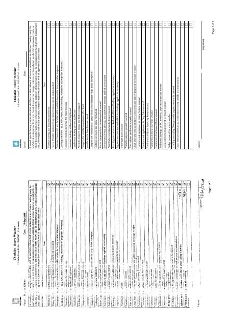 Annex A Maersk checklist - Heavy Weather