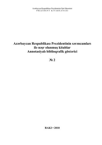 AzÉrbaycan RespublikasÄ± Prezidentinin sÉrÉncamlarÄ± ilÉ nÉÅr ...