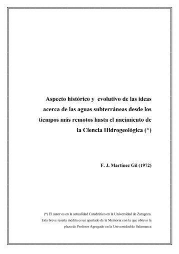 Breve historia de las ideas sobre el Ciclo HidrolÃ³gico - HidrologÃ­a e ...