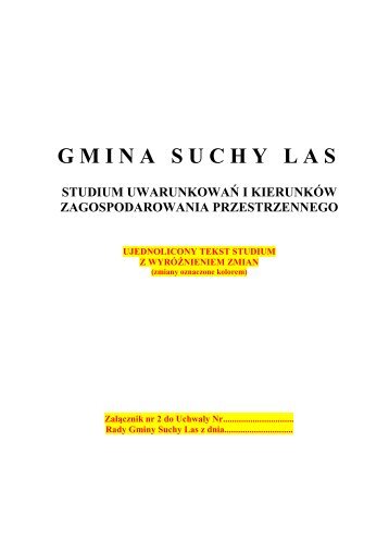 projekt ujednoliconego tekstu STUDIUM - do II ... - Gmina Suchy Las