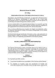 Ministerial Statute No. 9/2008 Of 15 May Organisational Structure of ...