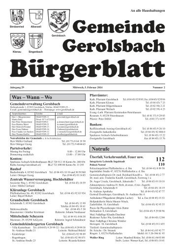 Bürgerblatt Februar 2014 - Gerolsbach