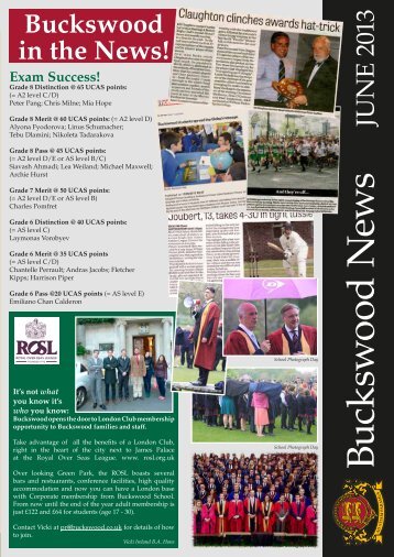 June Newsletter - Buckswood School