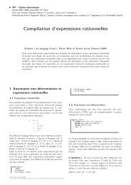 Compilation d'Expressions Rationnelles - ENS Cachan